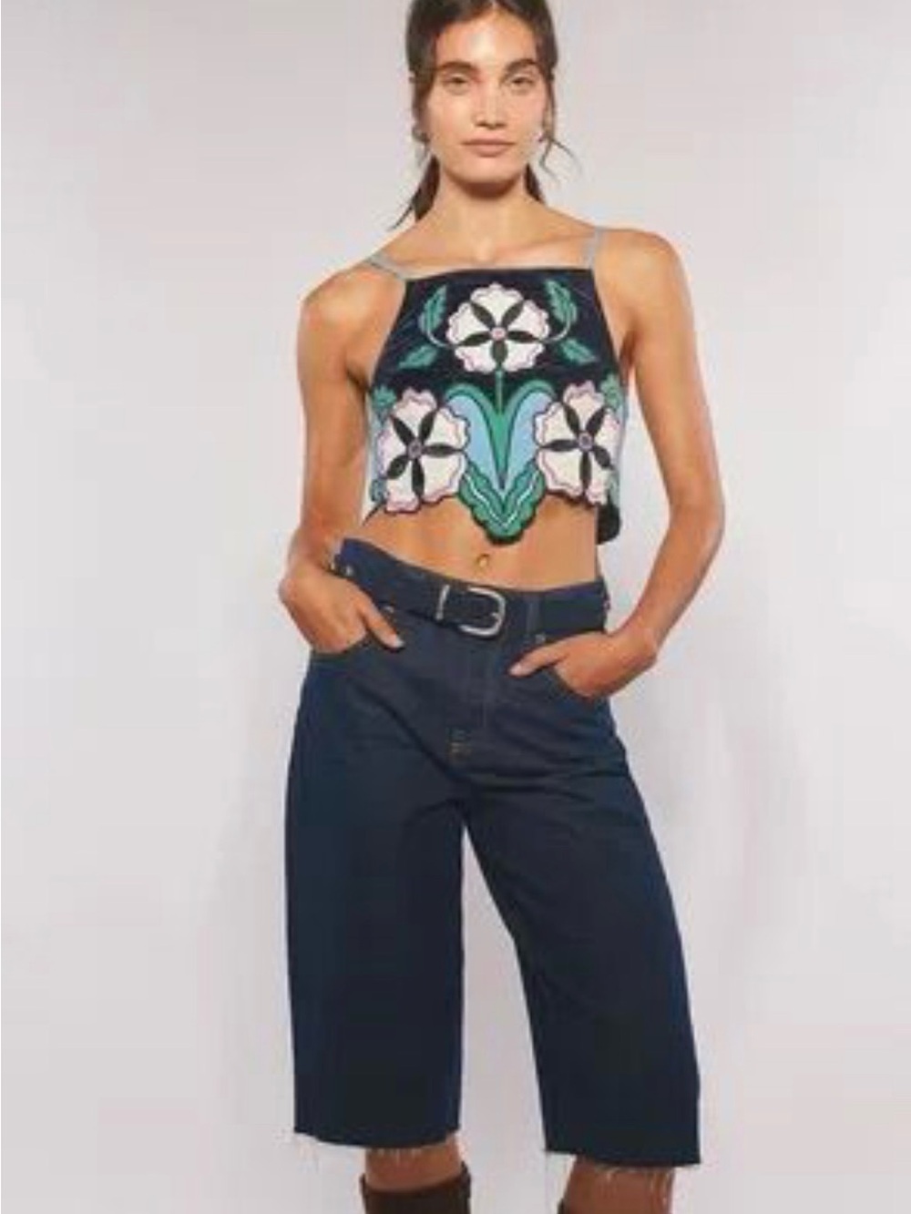 We The Free People Lotus
Applique Halter Top Size XS